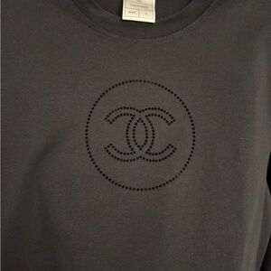 Chanel Black CC Logo Long Sleeve Shirt – Size S